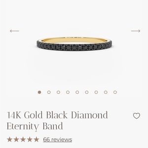 Ferkos 14K Gold Black Diamond Eternity Band